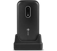 Doro 7030 - Telefono cellulare a conchiglia con doppia SIM 4G, facile da usare, per anziani, con WhatsApp, Facebook, GPS e supporto inclusi, colore: Nero