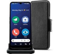 Doro 8200 Plus 4G Smartphone Ideale per Senior - Cellulare Resistente all'Acqua - Telefono Anziani - Tripla Fotocamera 16MP - Schermo 6.1" - Tasto SOS con GPS - Suono Chiaro - Base Ricarica - Custodia