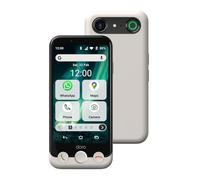 Doro Aurora A10 Smartphone para Personas Mayores, Fácil de Usar | Compatible con audífonos y WhatsApp, con botón SOS, localización GPS y cable USB incluido, teléfono móvil para mayores