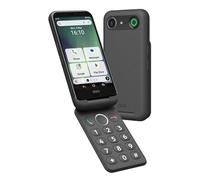 Doro Aurora A20 Smartphone Plegable para Personas Mayores, Fácil de Usar | Compatible con audífonos y WhatsApp, botón SOS con GPS y cable USB incluido, smartphone plegable para mayores