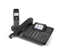 Doro Comfort 4005 Telefono Fisso Casa + Telefono Cordless DECT - Telefono Anziani - Segreteria Telefonica - Cordless Anziani - Chiamata Rapida - Identificazione Chiamante - Vivavoce (Nero)