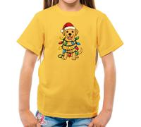 D'Oro Labrador Retriever Natale - T-Shirt - Lab Cane Cani Love Carino