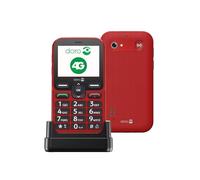 Doro Leva L10 Teléfono Móvil para Mayores 4G con Botón SOS | Pantalla grande, botón SOS con GPS, compatibilidad con audífonos, cámara, base de carga y manejo sencillo, teléfono móvil