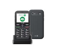 Doro Leva L10 Teléfono Móvil para Mayores 4G con Botón SOS | Pantalla grande, botón SOS con GPS, compatibilidad con audífonos, cámara y base de carga, teléfono móvil