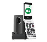 Doro Leva L20 Telefono Cellulare Sbloccato Seniors - Ampio schermo Paesaggio - Audio HD potente - Fotocamera - Tasto Assistenza con Localizzazione GPS - Telefono Basic senza Internet (nero e bianco)