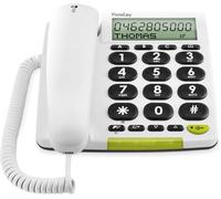 Doro PhoneEasy 312cs Telefono a filo con tasti e display grandi, Bianco