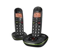 Doro PHONEEASY105WRDUON, Telefono cordless DECT con segreteria solo, Colore Nero