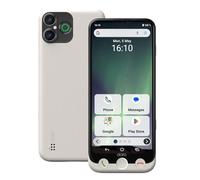 Doro - Smartphone Aurora A30 - Telefono Cellulare Senior - Facile da usare - Tasto Assistenza con Localizzazione GPS - Compatibile con apparecchi acustici - Cavo USB Incluso - Bianco