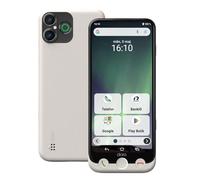 DORO - Smartphone Doro Aurora A31 - Telefono cellulare per anziani - Facile da usare - Pulsante di aiuto con posizionamento GPS - Compatibile con gli apparecchi acustici - Cavo USB incluso - Bianco