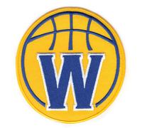 D'Oro Stato Warriors Secondario Giallo Rotondo W NBA Maglia Ricamato Toppa
