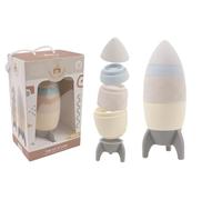 DORON & Charlie - Razzo a 5 Stadi - Direzione Luna - 056361 - Silicone - Impilamento - Giocattolo per Bambini - Accessorio per Puericultura - Bambino - Prima età - A Partire da 12 Mesi