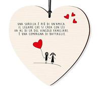 Dorothy Spring Una Sorella pi di Un Amica Targa in Legno da Appendere a Forma di Cuore, Idea Regalo per Un Amico Speciale