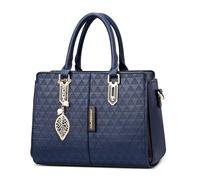 DORRISO Antifurto Elegante Borse da Mano Donna Borsetta Signore Semplice Borse a Tracolla con Moda Ciondolo Design Lavoro Viaggio Ufficio Festa Banchetto Impermeabile PU Pelle Blu