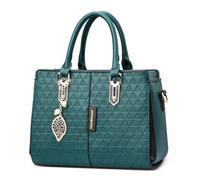 DORRISO Antifurto Elegante Borse da Mano Donna Borsetta Signore Semplice Borse a Tracolla con Moda Ciondolo Design Lavoro Viaggio Ufficio Festa Banchetto Impermeabile PU Pelle Verde
