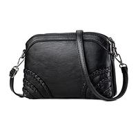 DORRISO Borsa Tracolla Donna Moda Borsetta Tracolla Borse Mano Borsetta Piccolo Capacità Messenger Bag per Shopper Viaggio Casuale Lavoro Donna PU Pelle Borsa Tracolla Nero B