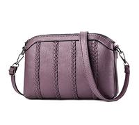DORRISO Borsa Tracolla Donna Moda Borsetta Tracolla Borse Mano Borsetta Piccolo Capacità Messenger Bag per Shopper Viaggio Casuale Lavoro Donna PU Pelle Borsa Tracolla Viola A