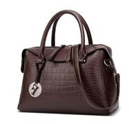 DORRISO Borse a Mano Donna Borsa a Tracolla Elegante Signore Tote Borse Leggero Pratiche con Ornamento Lavoro Viaggio Ufficio Festa Shopping Impermeabile PU Pelle Marrone