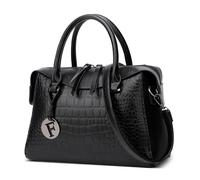 DORRISO Borse a Mano Donna Borsa a Tracolla Elegante Signore Tote Borse Leggero Pratiche con Ornamento Lavoro Viaggio Ufficio Festa Shopping Impermeabile PU Pelle Nero