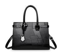 DORRISO Borse a Mano Donna, Design a Blocchi Elegante e Casual, Regolabile Lungo Tracolla + Manico Pratico, Pelle PU Borsa Grande per Viaggio Vacanza e Giornaliera Nero