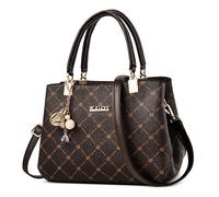 DORRISO Borse da Mano Donna Elegante Borsetta Pratiche Signore Borse a Tracolla con Ornamento Lavoro Viaggio Ufficio Festa Shopping Impermeabile PU Pelle Nero
