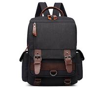 DORRISO Classico Zaino Uomo Vintage Borsa sul Petto per 10.9 Pollici iPad con Maniglia Borsa a Tracolla Convertibile per Viaggio Casuale Shopping Impermeabile Zaino Monospalla Backpack Nero