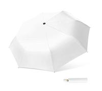 DORRISO Donna Automatico Pieghevole Ombrello Protezione Solare Leggero Compatto Impermeabile Anti-uv Ombrello Viaggio Durevole Donna All'aperto Ombrellone Bianca