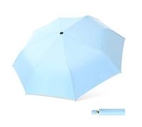 DORRISO Donna Automatico Pieghevole Ombrello Protezione Solare Leggero Compatto Impermeabile Anti-uv Ombrello Viaggio Durevole Donna All'aperto Ombrellone Blu B