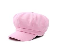 DORRISO Donna Basco Stile Berretto Autunno Inverno Printemps Viaggio Vacanza Tempo Libero Basco Berretti in Maglia Cappello Comodo Donna Cappello Ottagonale 54-60CM Rosa