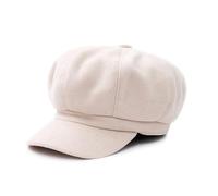 DORRISO Donna Basco Stile Berretto Autunno Inverno Printemps Viaggio Vacanza Tempo Libero Basco Berretti in Maglia Cappello Comodo Donna Cappello Ottagonale 54-60CM Beige