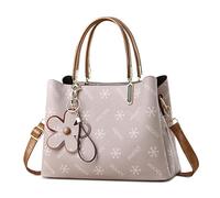 DORRISO Elegante Semplice Borse da Mano Donna Antifurto Sicuro Borsetta Pratiche Signore Borse a Tracolla con Ornamento Lavoro Viaggio Ufficio Festa Shopping Impermeabile PU Pelle Rosa