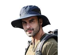 DORRISO Hombres Ala Ancha Sombrero para El sol Protección UV para Sombrero de Uomo Cappello da Sole Ampio Bordo Cappello Pescatore Stile Protezione UV Pieghevole Vacanza Viaggio Arrampicata Comodo