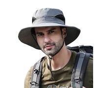 DORRISO Hombres Ala Ancha Sombrero para El sol Protección UV para Sombrero de Uomo Cappello da Sole Ampio Bordo Cappello Pescatore Stile Protezione UV Pieghevole Vacanza Viaggio Arrampicata Comodo