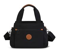 DORRISO Moda Borsa Tracolla Donna Tela Mano Borsetta Tracolla Borse Viaggio Messenger Bag per Casuale Shopper Viaggio Lavoro Impermeabile Donna Leggero Borsa Tracolla Nero