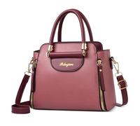 DORRISO Moda Donna Borsa a Tracolla Elegante Piccola Borsa a Mano PU Pelle Colorata Borse a Spalla con Maniglia Tasche Tote Borse per Viaggio Lavoro Vacanza Casuale Donna Borse Messenger Rosa A
