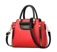 DORRISO Moda Donna Borsa a Tracolla Elegante Piccola Borsa a Mano PU Pelle Colorata Borse a Spalla con Maniglia Tasche Tote Borse per Viaggio Lavoro Vacanza Casuale Donna Borse Messenger Rosso