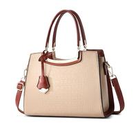 DORRISO Nuovo Borse a Mano Donna Elegante Borsa a Tracolla con Moda Ciondolo Design Borsa Manico Superiore Pratica con Ciondolo Viaggio Festa Impermeabile PU Pelle Beige