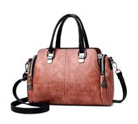 DORRISO Retrò Borsa a Mano Donna Moda Piccola Borse Tote Elegante Borsa a Tracolla con Manico per Shopping Viaggio Lavoro Quotidiano Vacanza Casuale Donna PU Pelle Borse Messenger Rosa