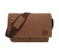 DORRISO Uomo Borsa a Tracolla Moda Tela Borse Messenger Viaggio Messenger Bag per laptop da 15,6 pollici Borse Causale Campeggio Lavoro Comodo Durevole Uomo Borsa a Tracoll Marrone