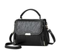 DORRISO Vintage Borse da Mano Donna Borsetta Antifurto Borse a Tracolla Piccolo Dimensione Design Borse a Spalla Lavoro Viaggio Ufficio Festa Banchetto Impermeabile Morbido PU Pelle Nero