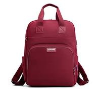 DORRISO Zaino Donna Moda Borsa da College Viaggio Daypack Casual Zainetto Design della porta USB Leggero Borse a Tracolla Viaggiare Vacanza Impermeabile Zaino per 15,6 Pollici Notebook Rosso
