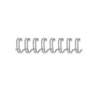 Dorsi metallici FELLOWES argento 6 mm - - capacità 1-35 fogli conf.100 - 54450