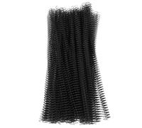 Dorsi per rilegatura a filo singolo 100 pezzi 12,7 mm 1/2 pollice 48 denti Bobine per rilegatura a spirale con passo 4:1 Capacità di 90 fogli Rotazione di 360 gradi per documenti (Nero)