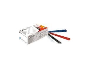 Dorsi spirale - 21 anelli - plastica - 38 mm - nero - Titanium - scatola 50 pezz