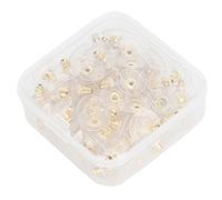 Dorso in Ottone e Plastica Orecchino, 100 Pz Accessori Gioielli Scatola Scatola per Progetti Fabbricazione Orecchini con Cuscini ' Confortevoli, Ottima Idea
