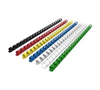 Fellowes Dorsi plastici ovali 5350502 PVC – 21 anelli, Ø 51 mm (passo 9/16) – 50 pezzi Nero