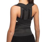 DORSOFIX - Correttore Posturale Adulti e Adolescenti, Fascia Ortopedica Spalle e Schiena, Traspirante ed Elastica, Supporto per Schiena Dritta e Raddrizza Spalle, (3 Taglie, Nero) (L)