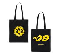 Dortmund Borussia BVB 09 - Borsa in cotone, colore: Nero