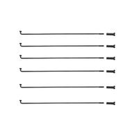 DoRysk 5 pezzi A saldatura 14 G diametro 2,0 mm Black Color Fit for Bicycle Spokes J-Bend Round Body Length 60-310 mm Range Be Customize Bike Wheel Pin (lunghezza 265 mm)