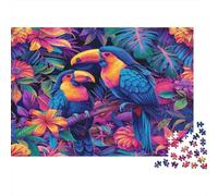 Dos toucan Rompecabezas 1000 Piezas Con Colores Vibrantes Puzzle Terapia De Arte Para Pasatiempos En Casa Como Cita En Casa 38x26cm/1000pcs
