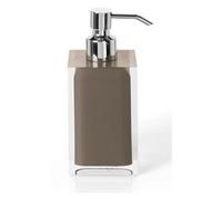 Gedy Rainbow Dosatore di sapone in resina, beige, 7 x 7 x 16,2 cm